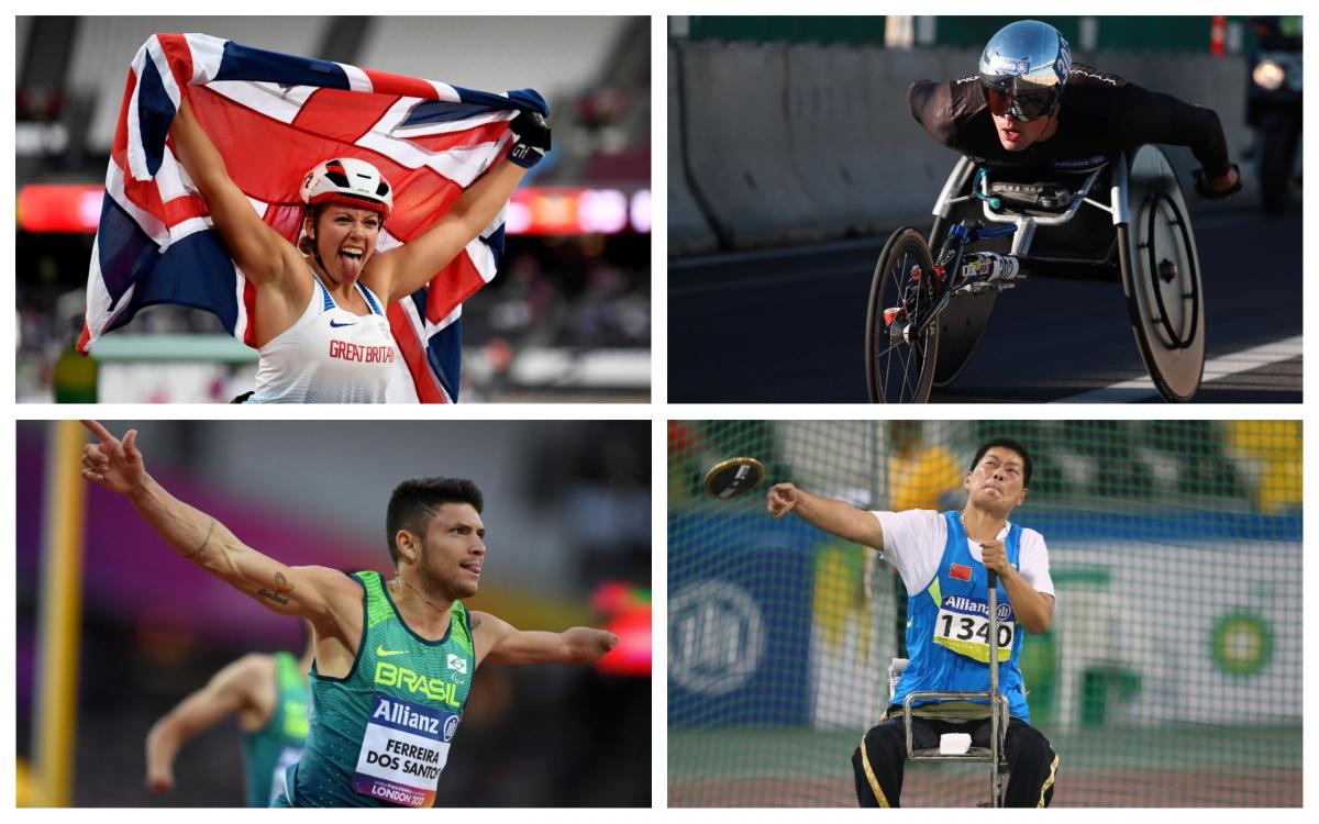 12 Athletes of Christmas part 2 - collage four Para athletes competing at their sports