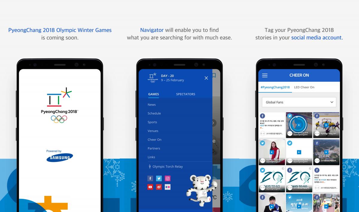 PyeongChang 2018 app the PyeongChang 2018 app