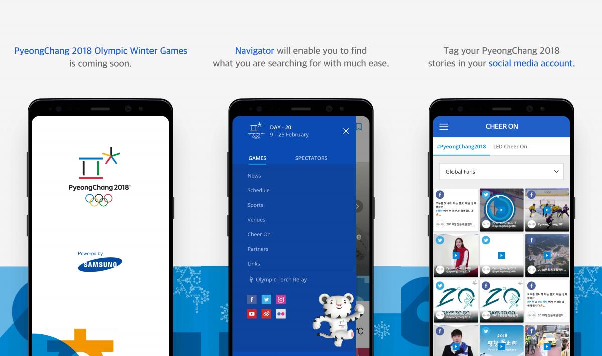 the PyeongChang 2018 app