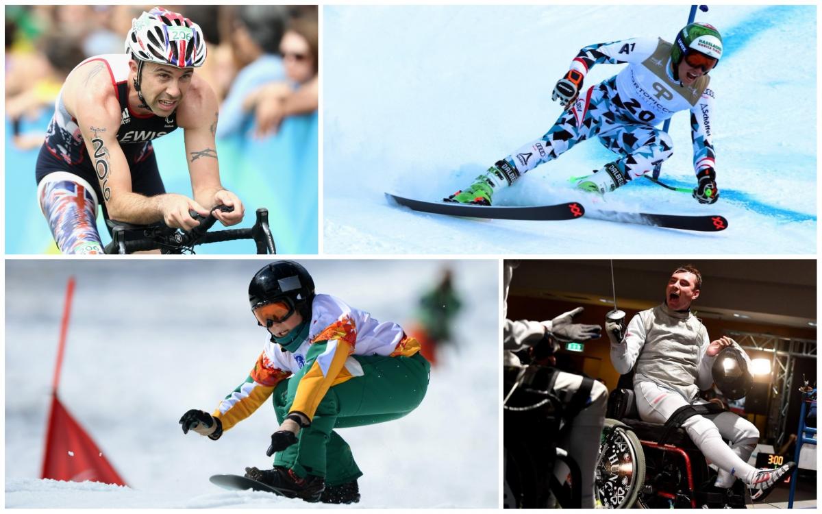 February 2018 preview collage four Para athletes compete at their sports
