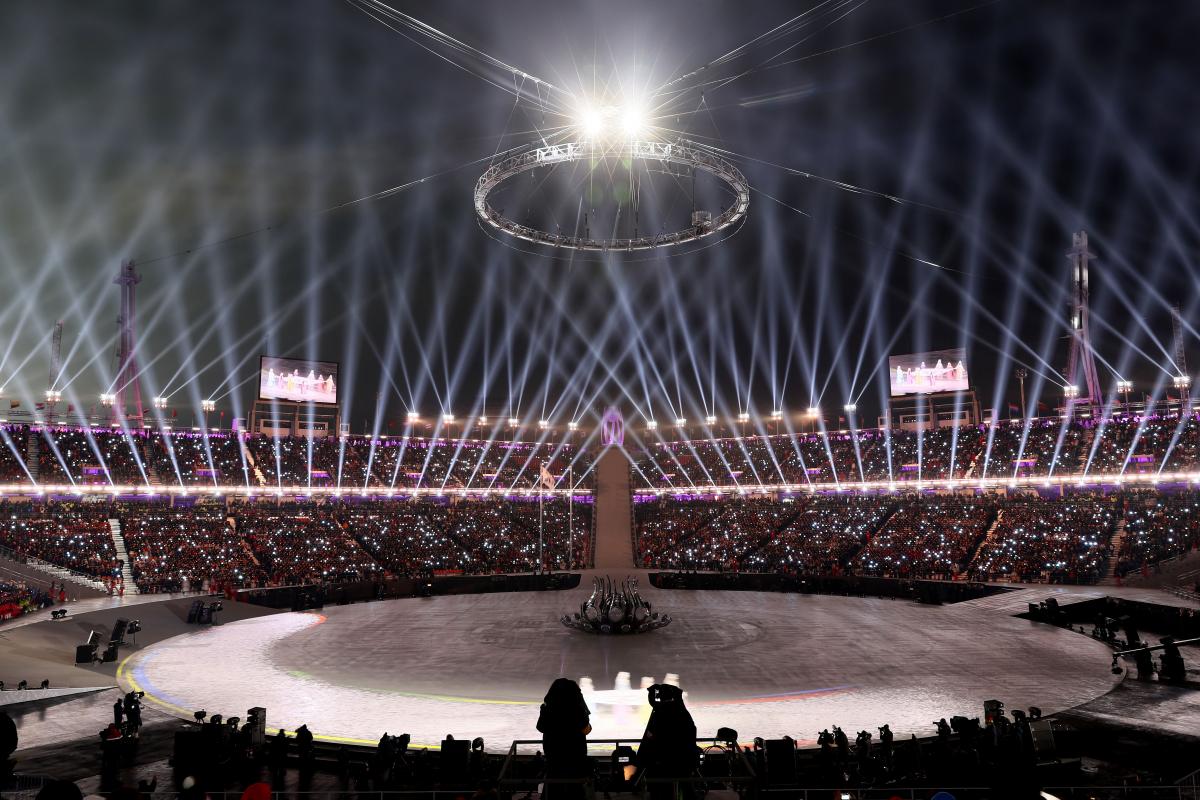 a stadium at night