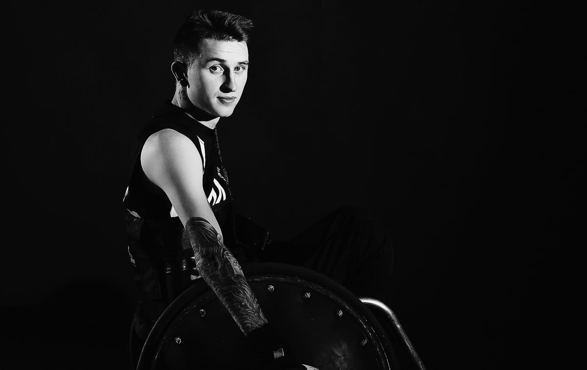 Cody Everson A male wheelchair rugby player