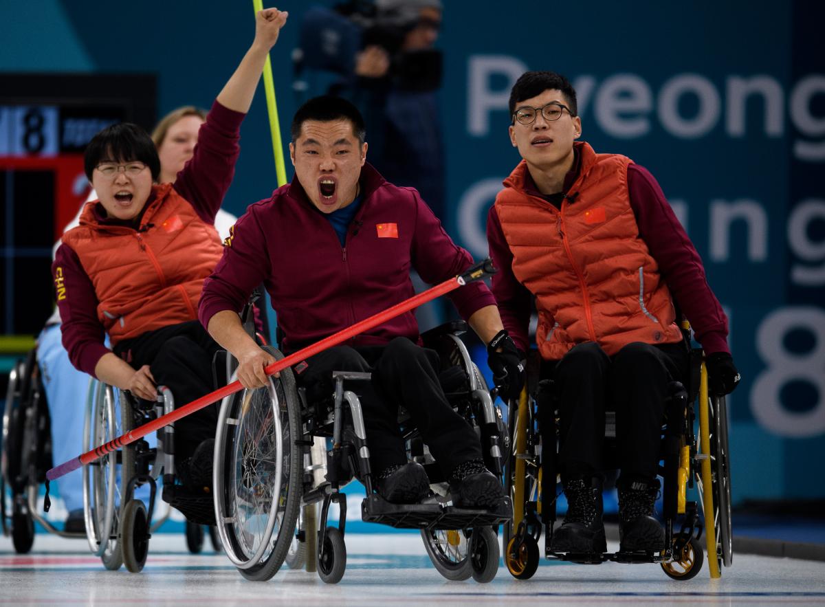 The Chinese wheelchair curling team won the country´s first Winter Paralympic gold in PyeongChang