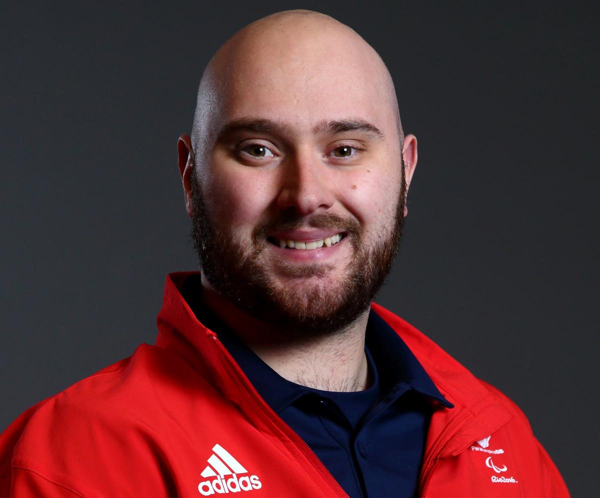 Great Britain's Ryan Cockbill - shooting Portrait of man in wheelchair