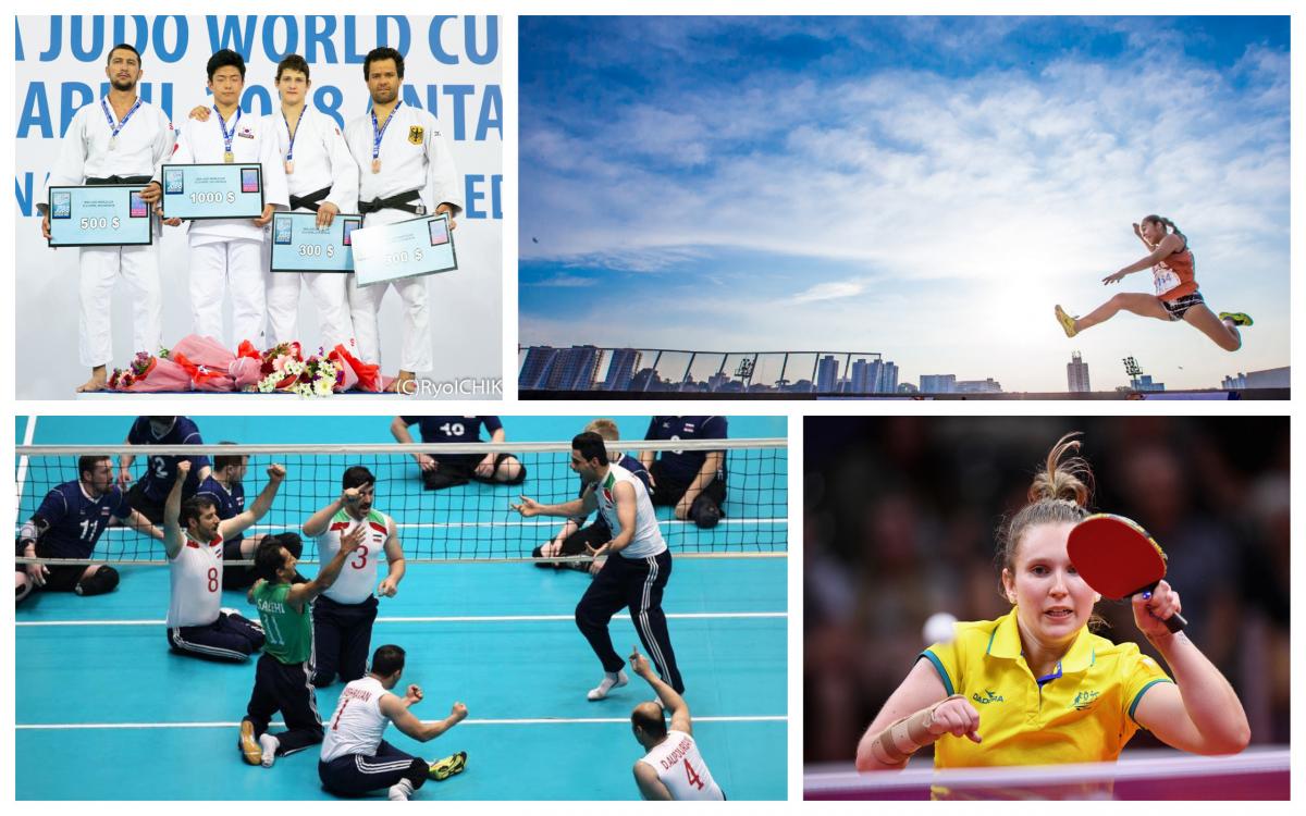 April 2018 - Monthly review - collage Several Para sport competitions took place in April 2018