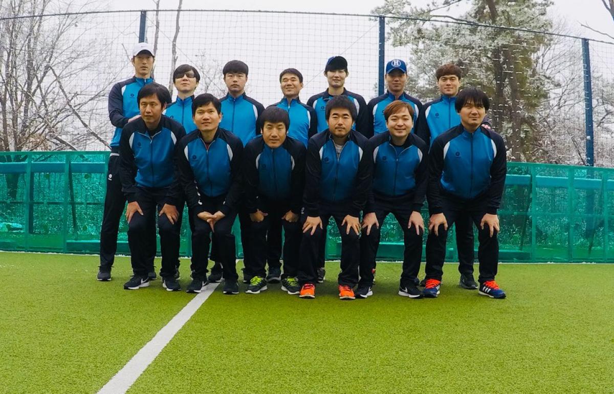 South Korean blind football team