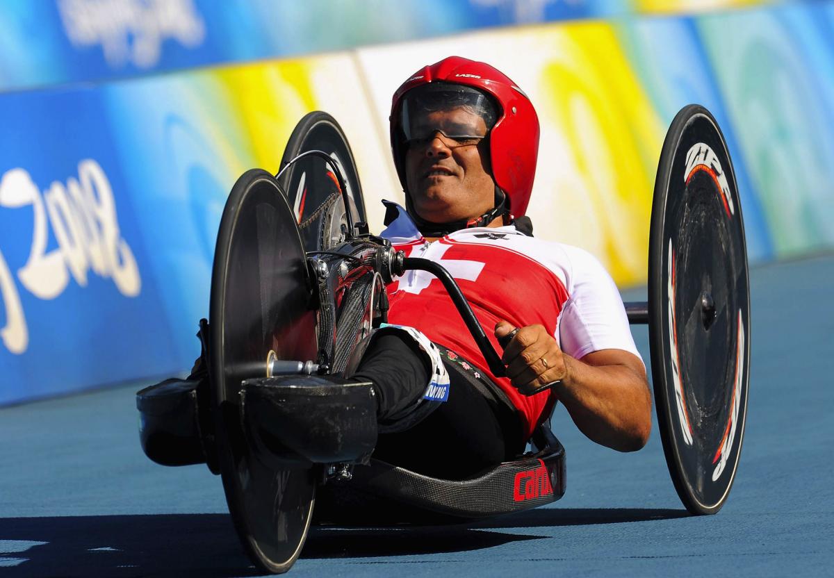 a male hand cyclist 