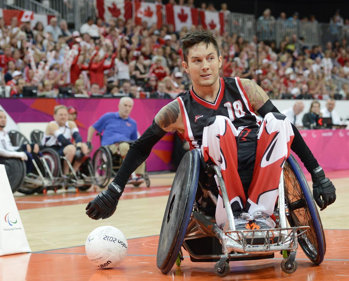 male wheelchair rugby player Trevor Hirschfield