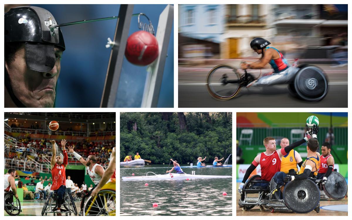 athletes competing at boccia, canoe, wheelchair basketball, wheelchair rugby and cycling