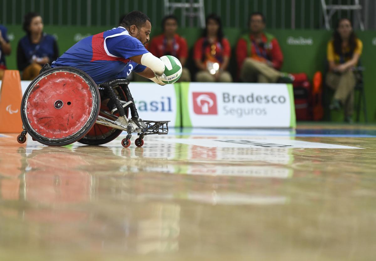 France´s wheelchair rugby player Cedric Nankin