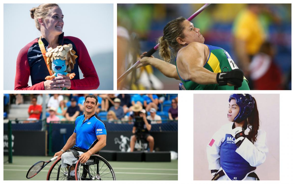 Americas Athlete of the Month - July 2018 Para athletes Gustavo Fernandez, Elizabeth Gomes, Claudia Romero and Allysa Seely
