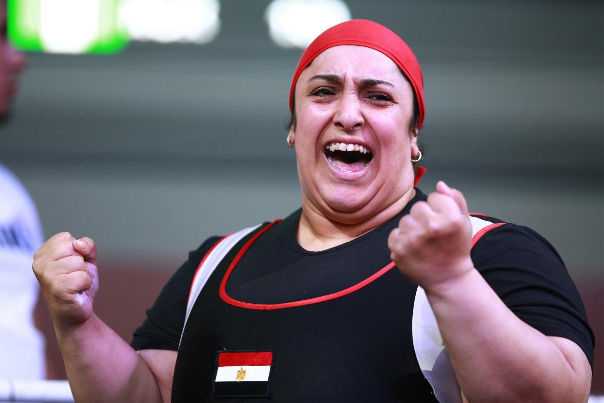 female powerlifter Randa Mahmoud