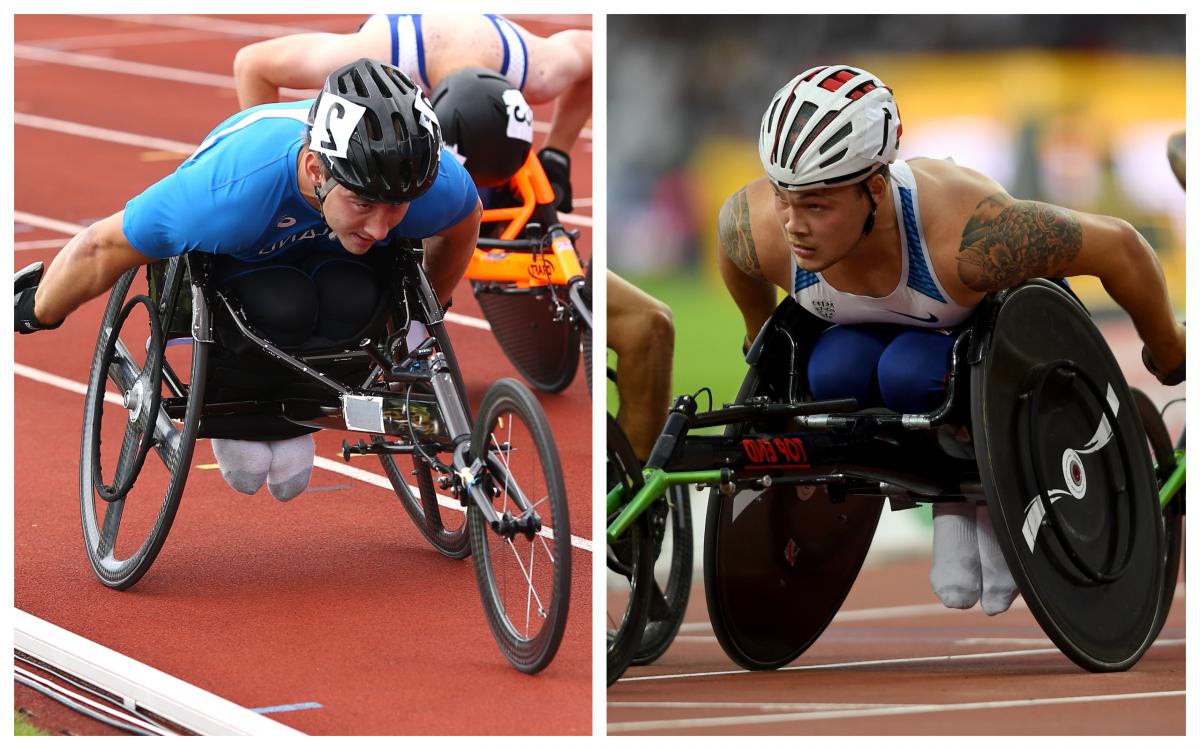 male wheelchair racers Henry Manni and Ben Rowlings