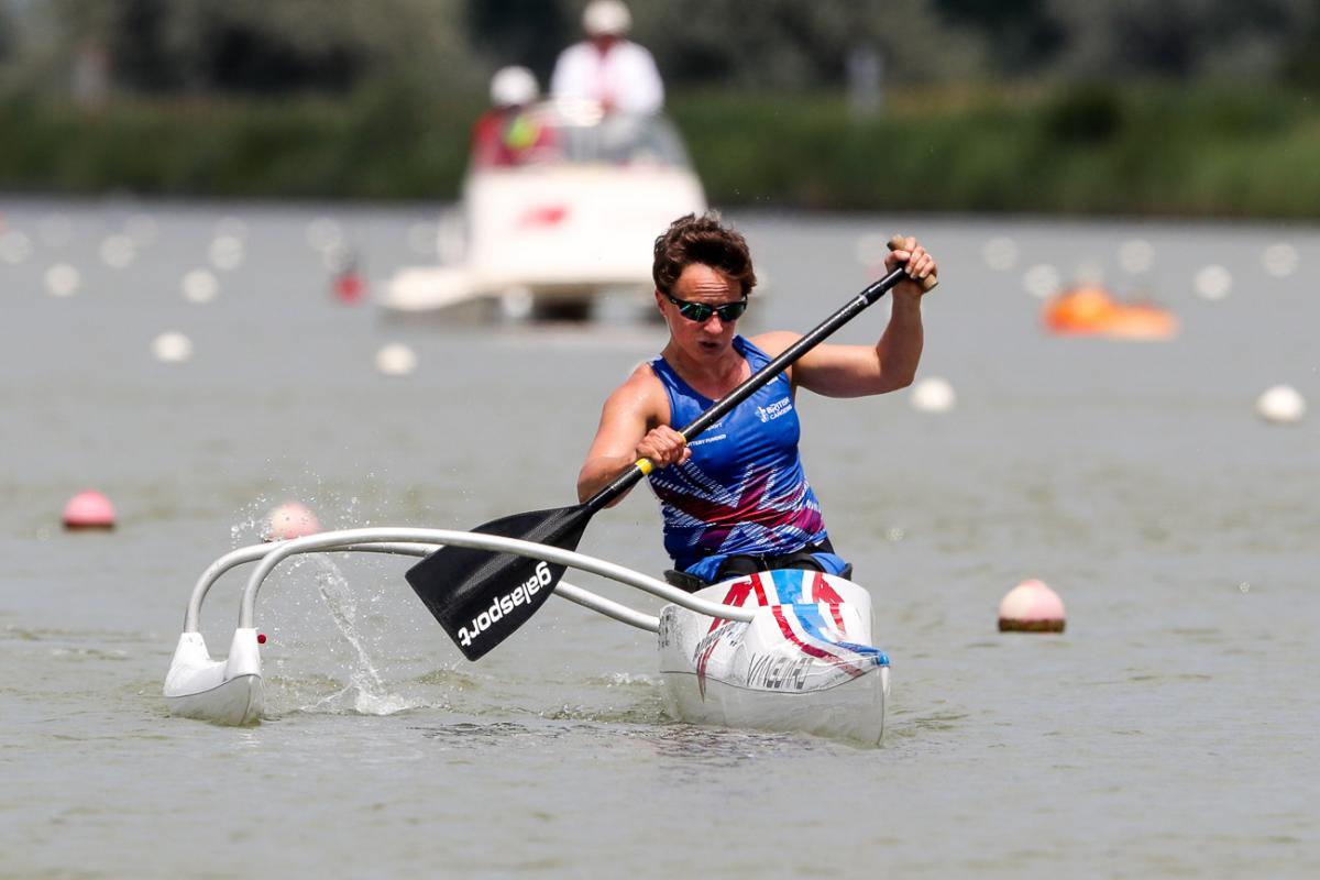 female Para canoeist Emma Wiggs