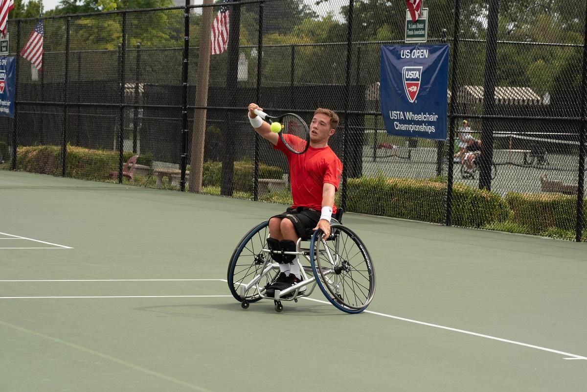 Alfie Hewett competing at the last Super Series of 2018