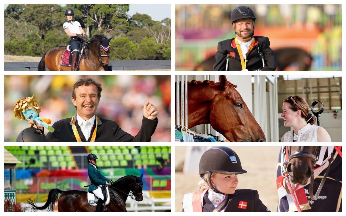 2018 Equestrian ones to watch - collage six Para equestrian riders in competition