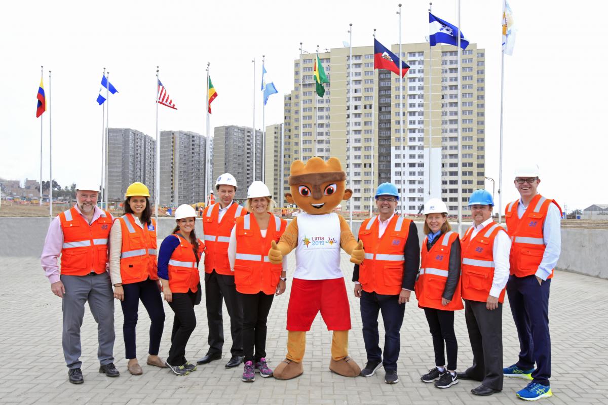 Members of the APC and IPC toured the Lima 2019 Athlete Village with 10 months to go