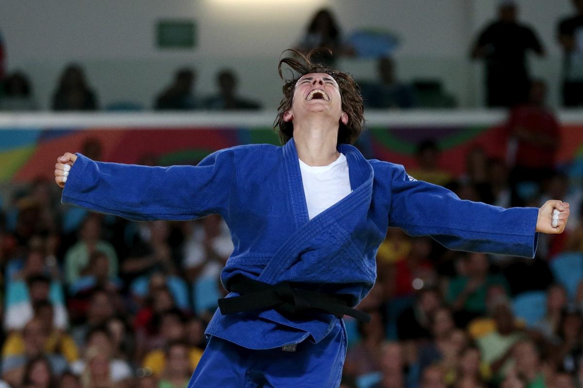 female judoka Sandrine Martinet
