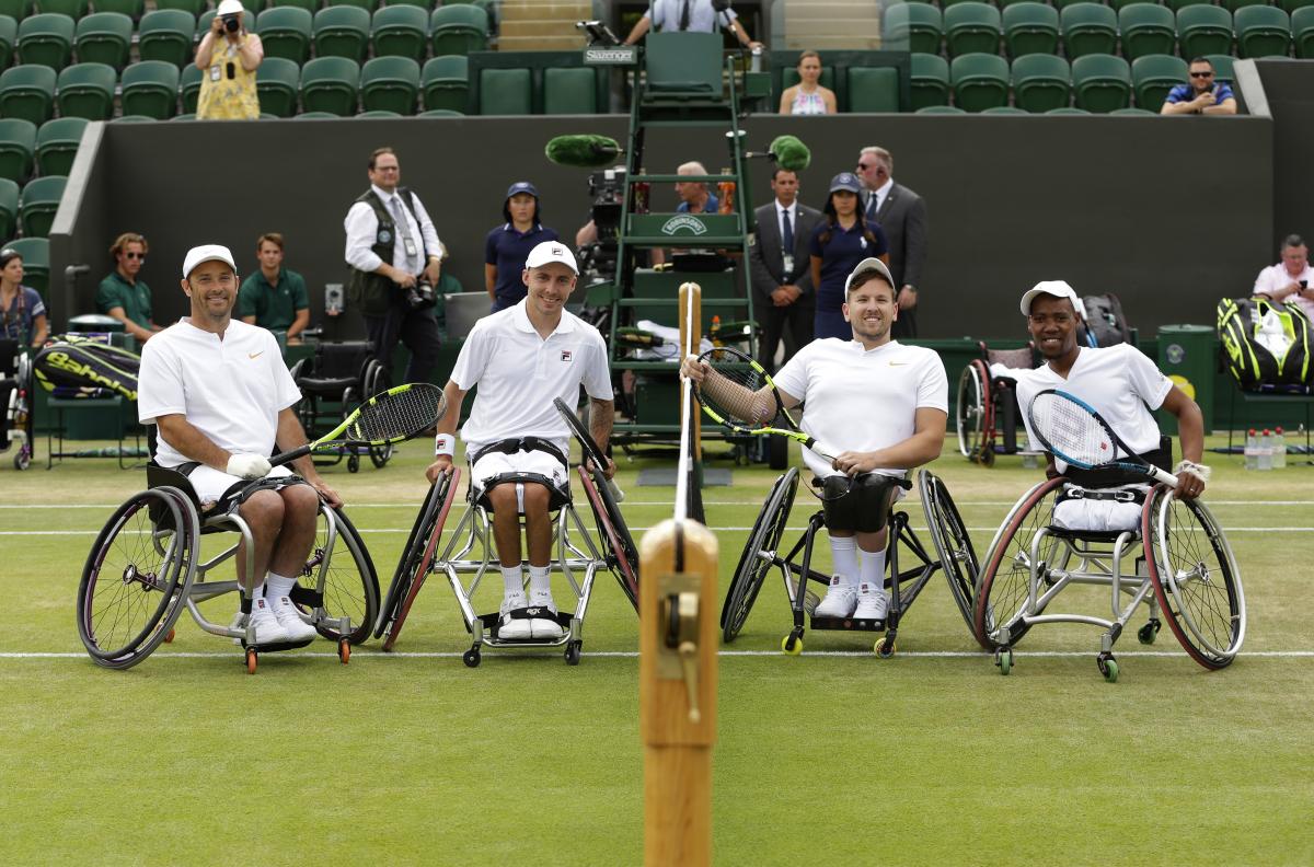 Quad doubles exhibition was held at Wimbledon in 2018