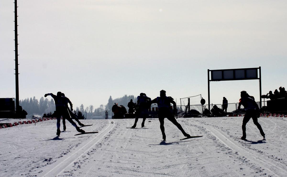 World Para Nordic Skiing Championships - Finsterau 2017 A group of cross-country skiers competing