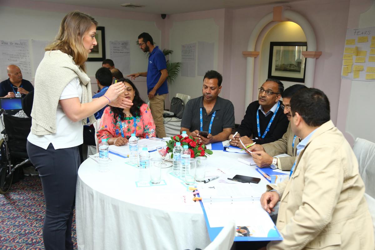Participants of the Organisational Capacity Programme take part in workshop in New Delhi