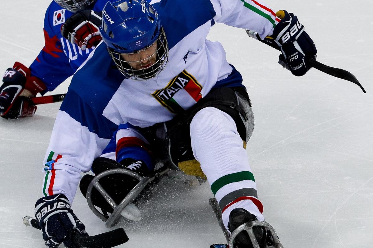 male Para ice hockey player Gianluigi Rosa