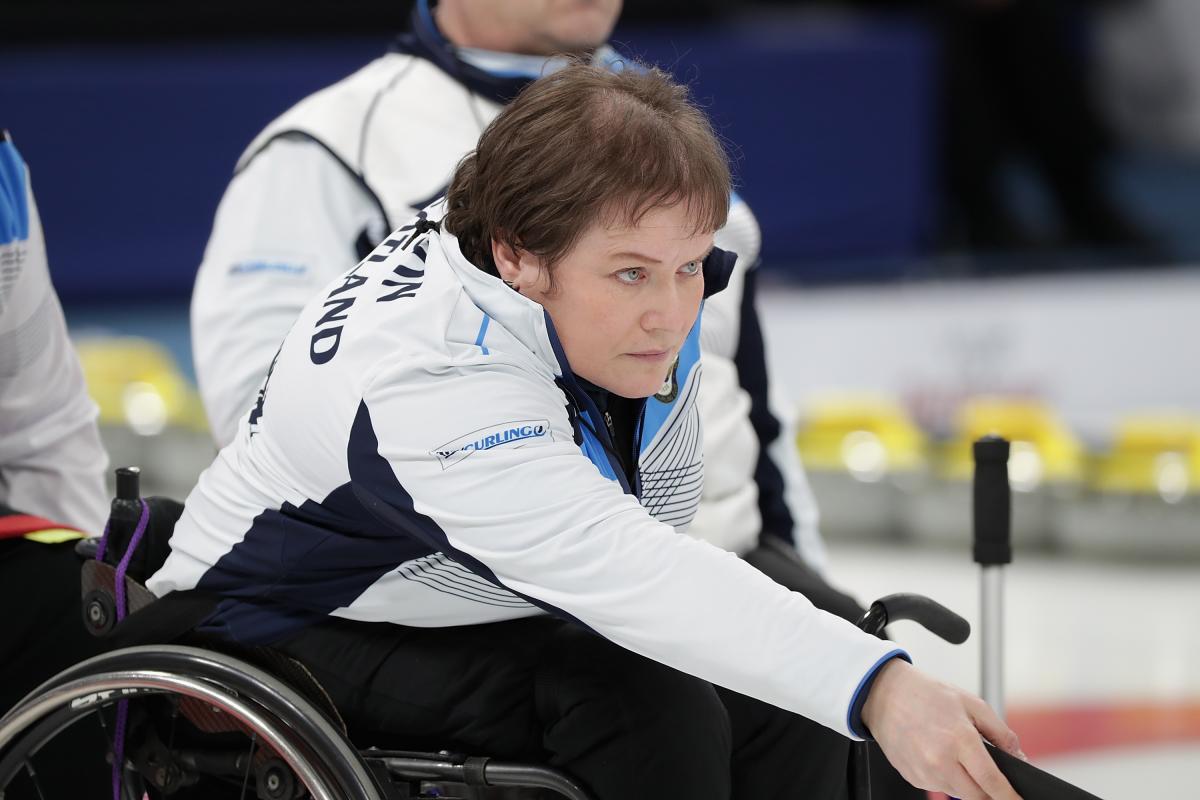 female wheelchair curler Aileen Neilson