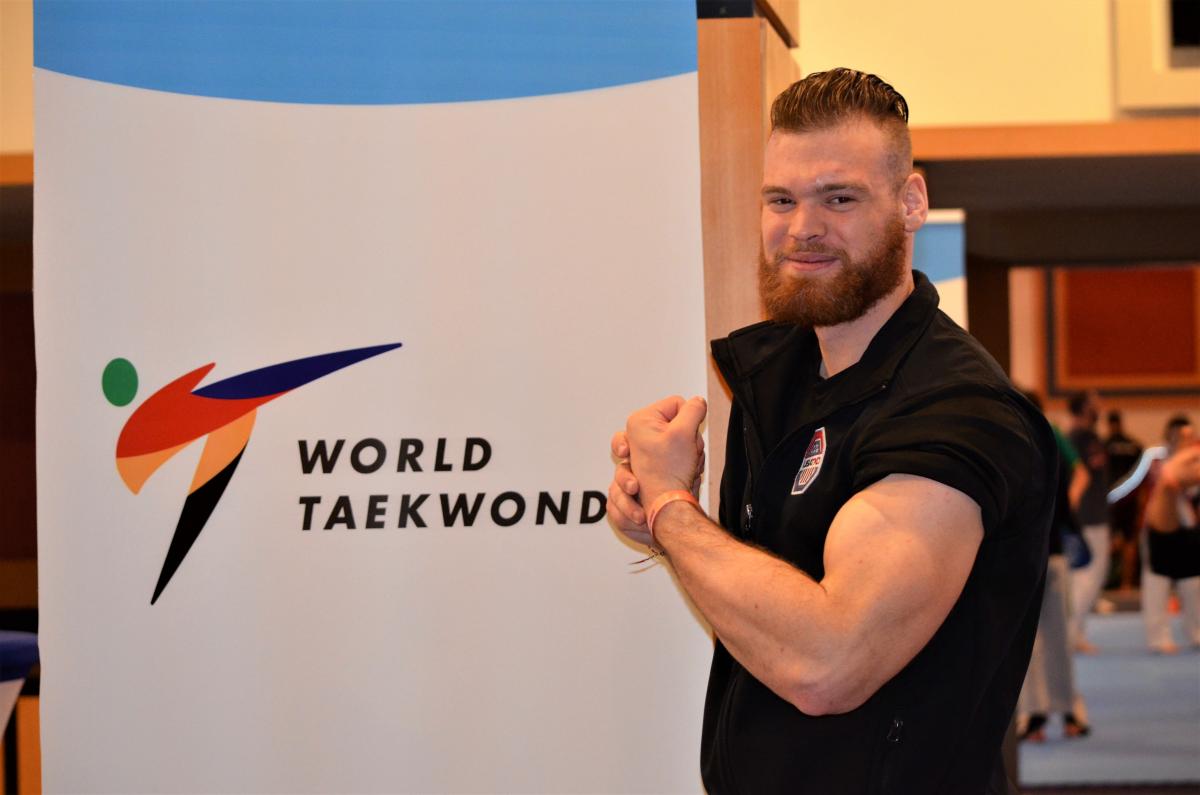 Evan Medell male Para taekwondo fighter Evan Medell