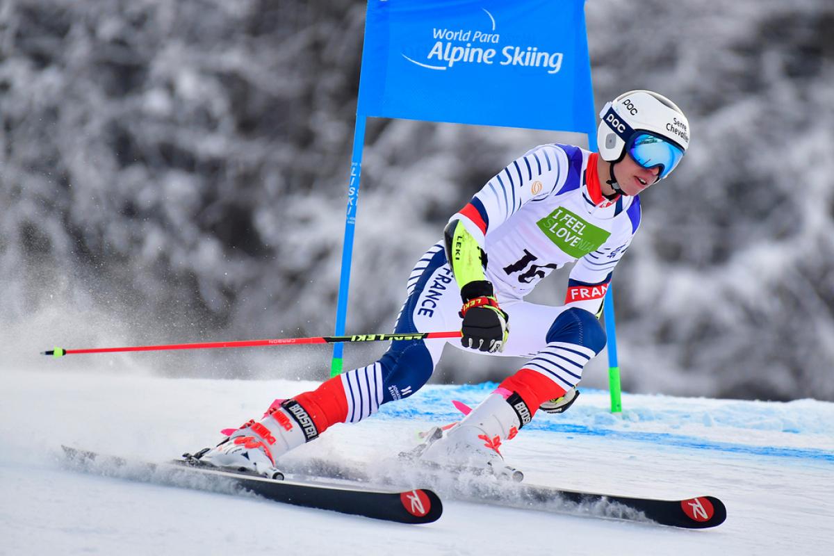 A man skiing