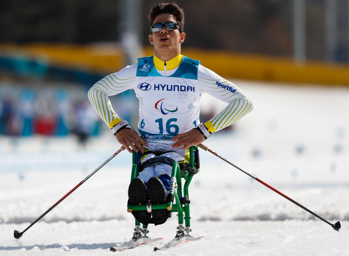 male Para Nordic skier Cristian Ribera