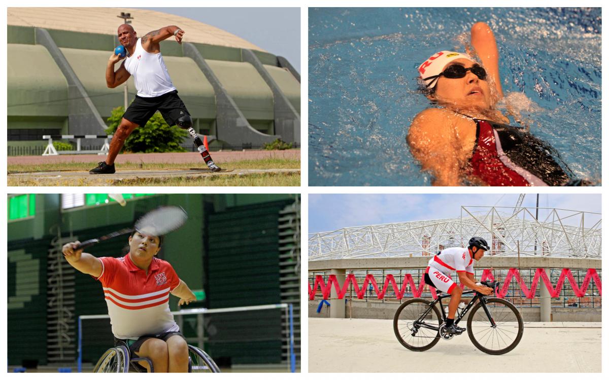 Para athletes competing in swimming, cycling and athletics