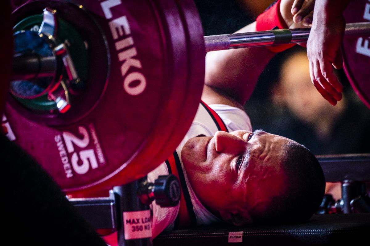 male Para powerlifter Neil Garcia Trelles