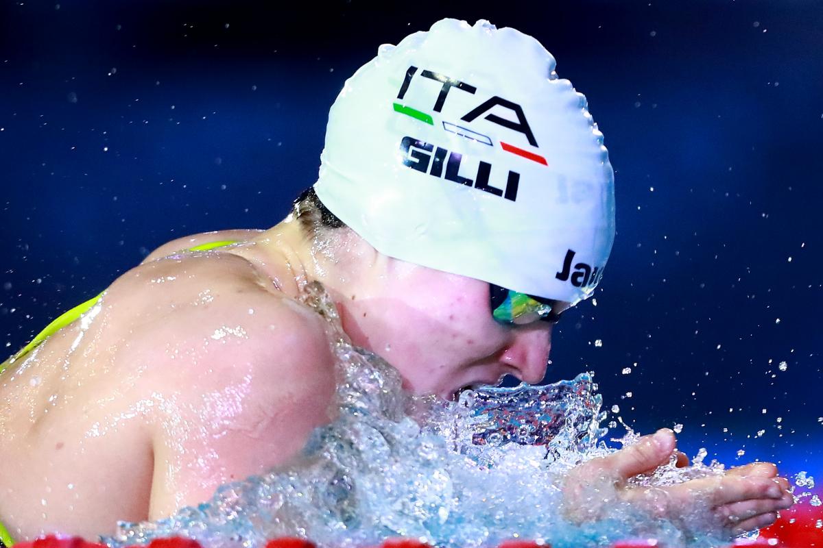 Carlotta Gilli - Italy - swimming Profile of Carlotta Gilli while swimming during a competition