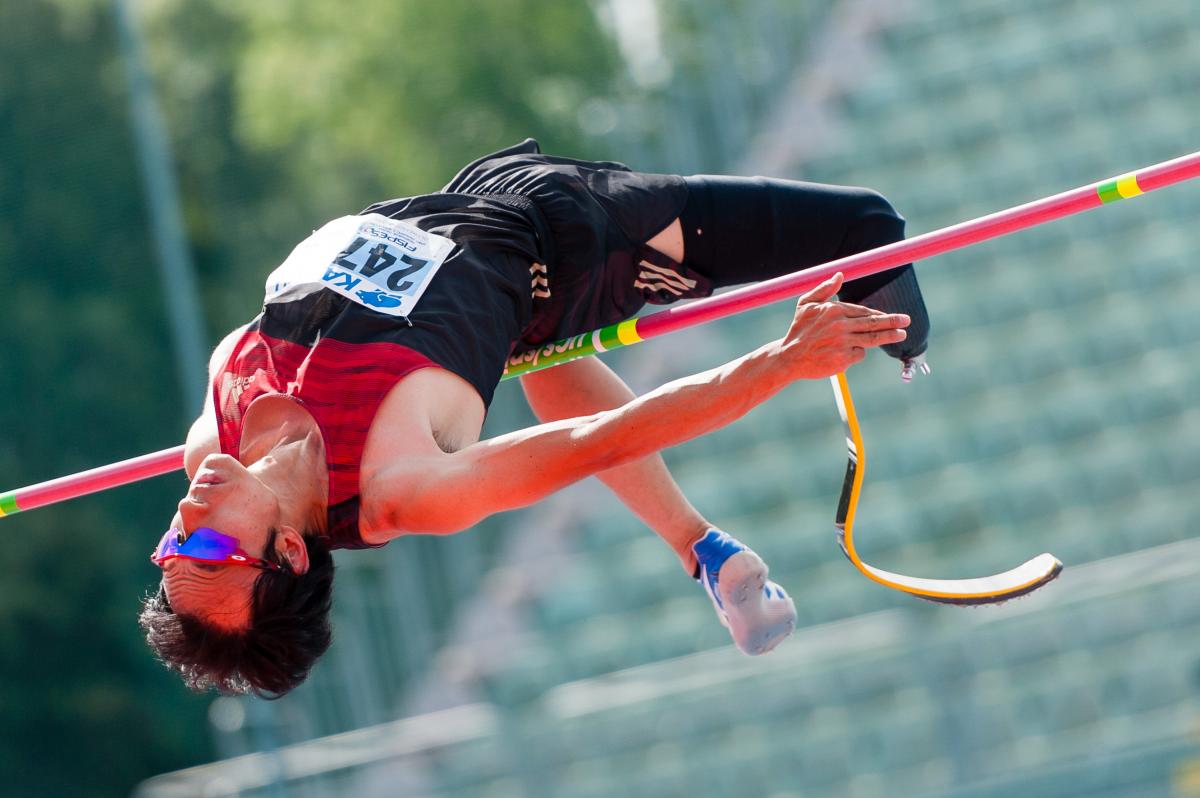 Toru Suzuki set a new T64 world record in the men’s high jump competition in Grosseto