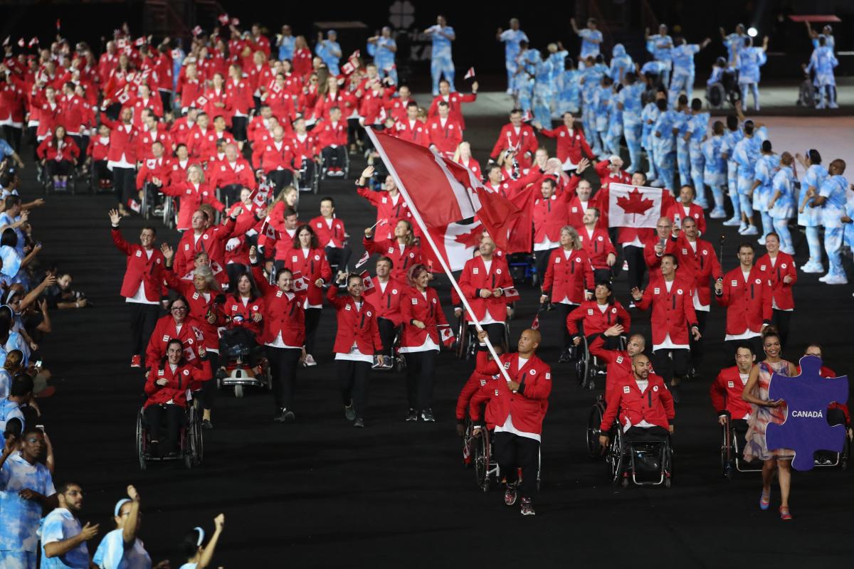 Canada - Rio 2016 - Opening Ceremony Canadian delegation marching at the Opening Ceremony of the Rio 2016 Paralympic Games