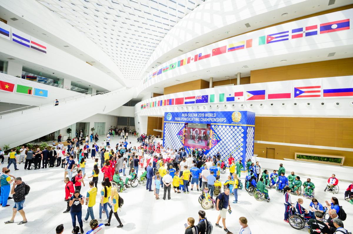 People at the Nur-Sultan 2019 venue