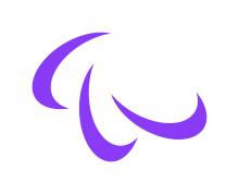 Special-edition purple version of the Agitos symbol created for the launch of the WeThe15 campaign.