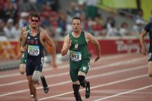 Oscar Pistorius in action