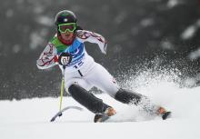 Marie Bochet competing at the Vancouver Games