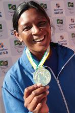 Shirlene Coelho with medal