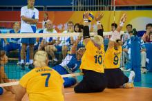 Sitting Volleyball Women Team Ukraine competing