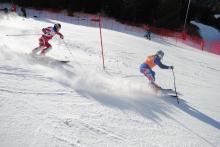 Slovakia's Miroslav Haraus  and guide  Maria Zatovicova