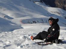 Daniela Mandler doing Super G Training in Chile