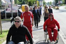 Mile Stojkoski with a group of people