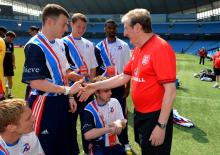GB 7-a-side Football team meet England manager Roy Hodgson