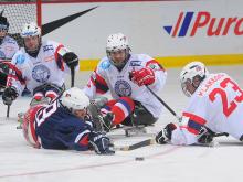 USA and Norway ice sledge hockey