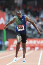 Usain Bolt at IAAF Diamond League in Paris 2013