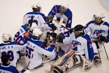 South Korea's ice sledge hockey team