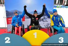 Oberstdorf women's sit ski podium