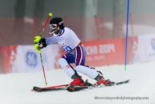 Valerii Redkozubov, Russian Federation takes the gold in the Men's Super Combined Slalom